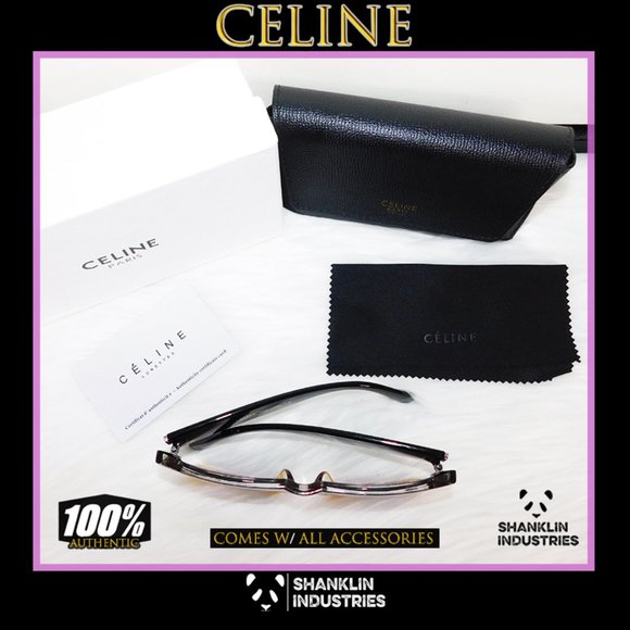 🤍🐼CÉLINE🐼🤍 Two Tone Gradient Sunglasses W/ Purple Lenses CL41756 - Picture 2 of 14